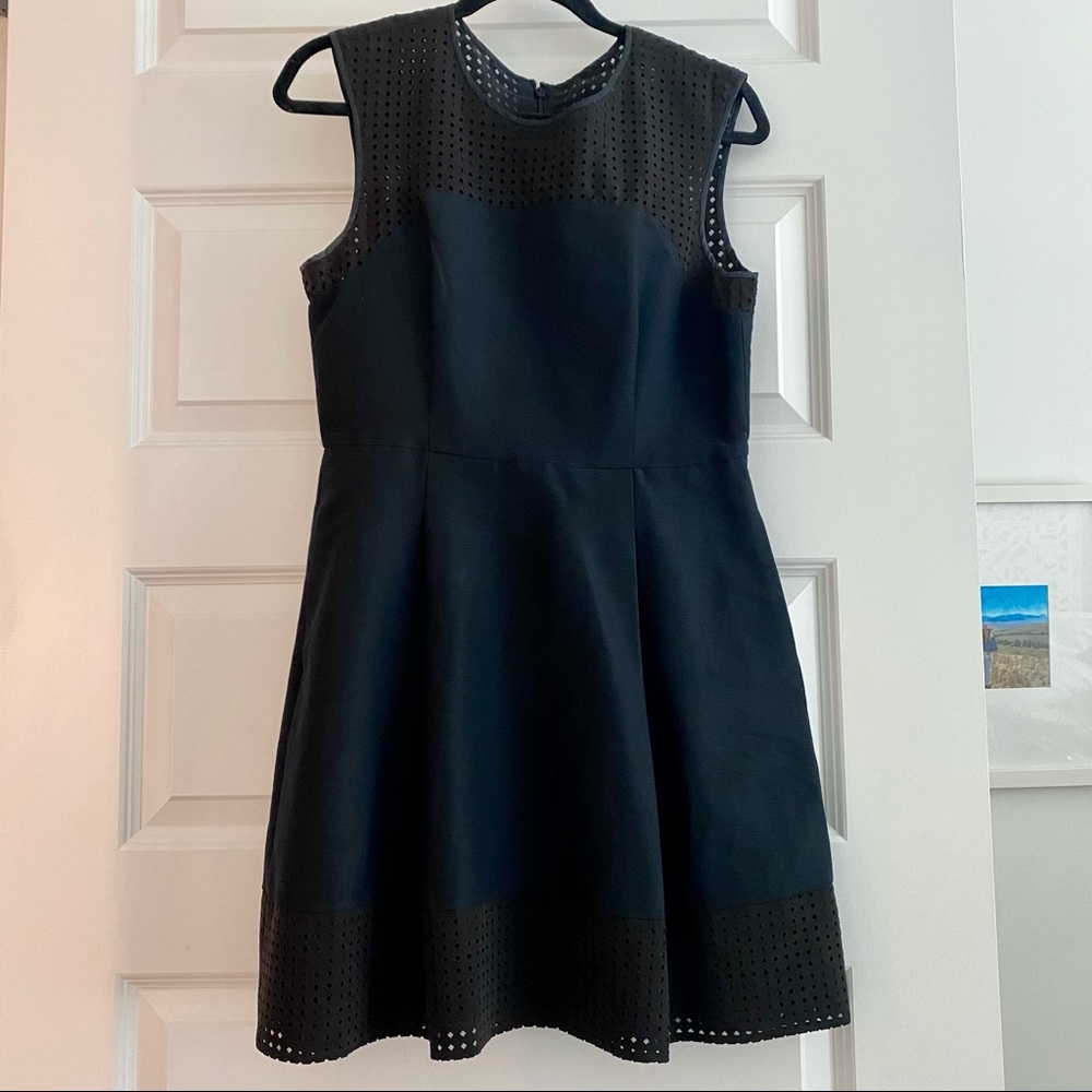 J.Crew Black Dress with Lattice Detail